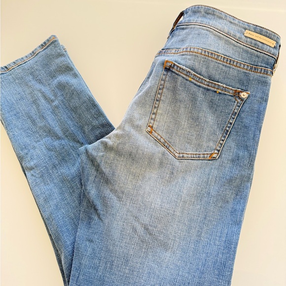 Anthropologie Blue Embroidered Jeans - Picture 2 of 7